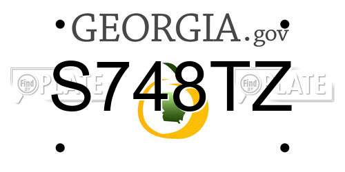 S748TZ Georgia License Plate