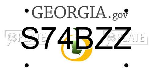 S74BZZ Georgia License Plate