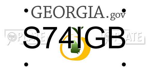 S74IGB Georgia License Plate