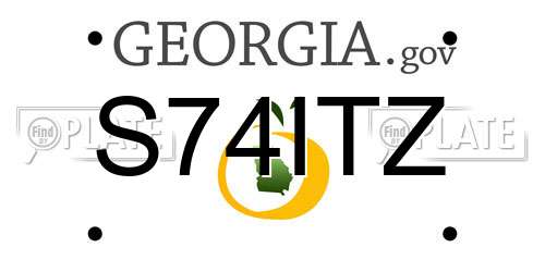 S74ITZ Georgia License Plate