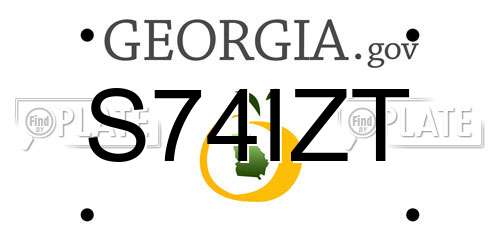 S74IZT Georgia License Plate