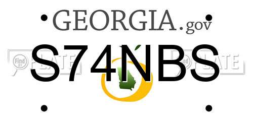 S74NBS Georgia License Plate