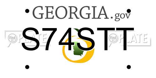 S74STT Georgia License Plate