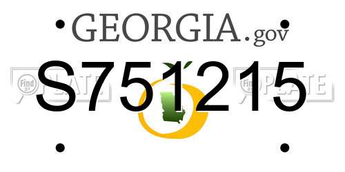 S751215 Georgia License Plate