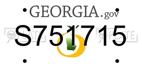 S751715 Georgia License Plate