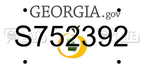 S752392 Georgia License Plate