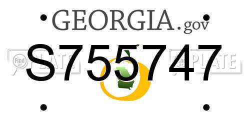 S755747 Georgia License Plate