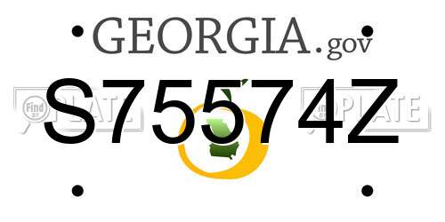 S75574Z Georgia License Plate