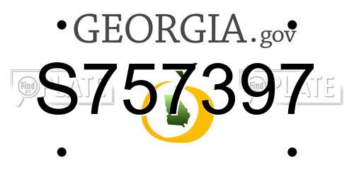 S757397 Georgia License Plate