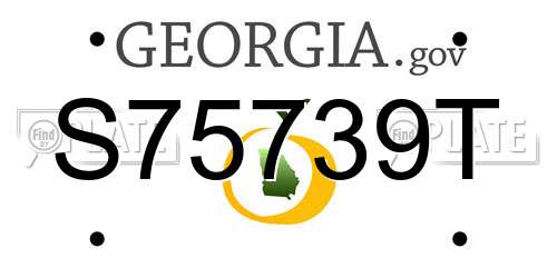 S75739T Georgia License Plate