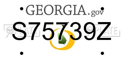 S75739Z Georgia License Plate