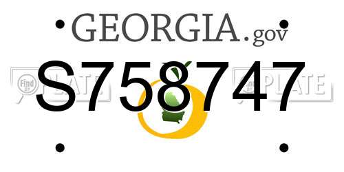 S758747 Georgia License Plate