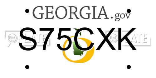 S75CXK Georgia License Plate