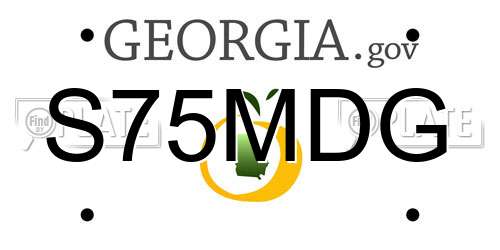 S75MDG Georgia License Plate