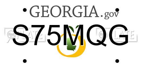 S75MQG Georgia License Plate
