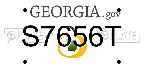 S7656T Georgia License Plate