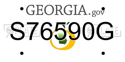 S76590G Georgia License Plate