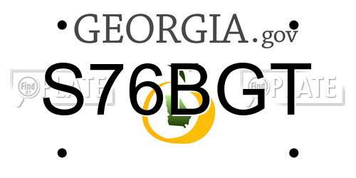 S76BGT Georgia License Plate