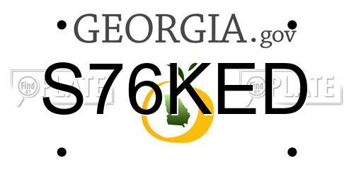 S76KED Georgia License Plate
