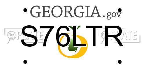 S76LTR Georgia License Plate