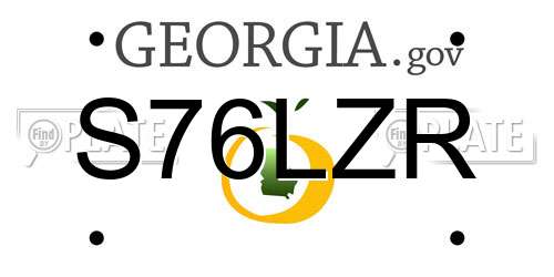 S76LZR Georgia License Plate
