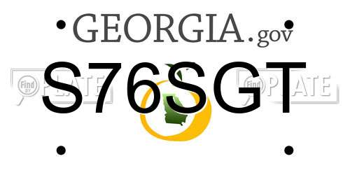 S76SGT Georgia License Plate