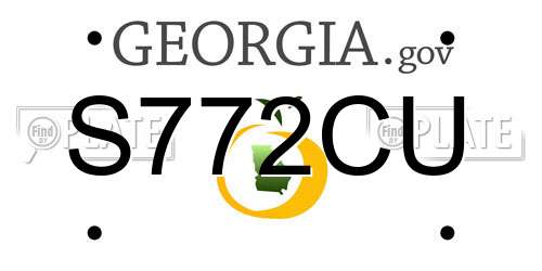 S772CU Georgia License Plate