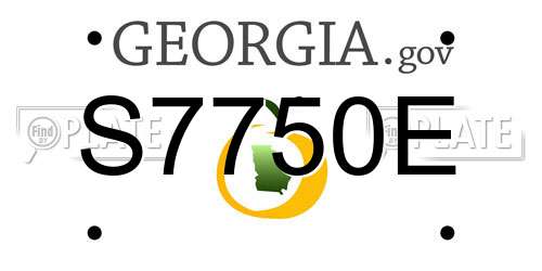 S7750E Georgia License Plate