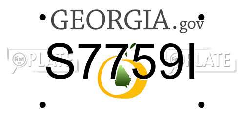 S7759I Georgia License Plate