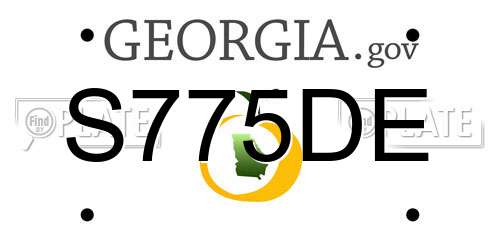 S775DE Georgia License Plate