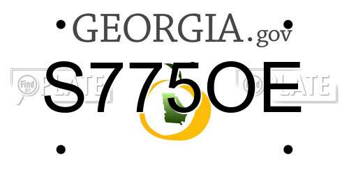 S775OE Georgia License Plate