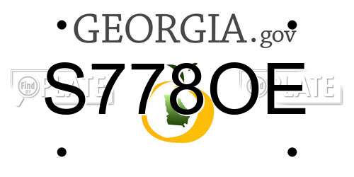 S778OE Georgia License Plate