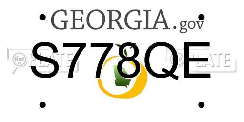 S778QE Georgia License Plate