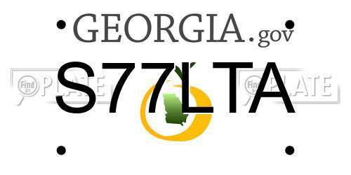 S77LTA Georgia License Plate