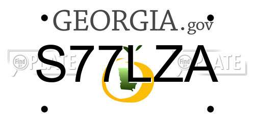 S77LZA Georgia License Plate