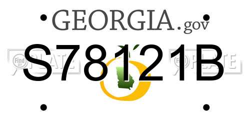 S78121B Georgia License Plate