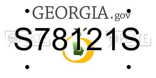 S78121S Georgia License Plate