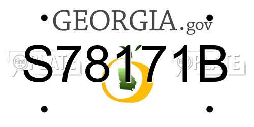S78171B Georgia License Plate