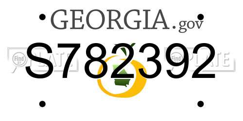 S782392 Georgia License Plate