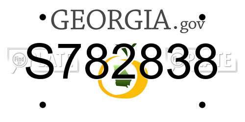 S782838 Georgia License Plate