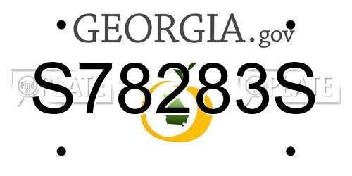 S78283S Georgia License Plate