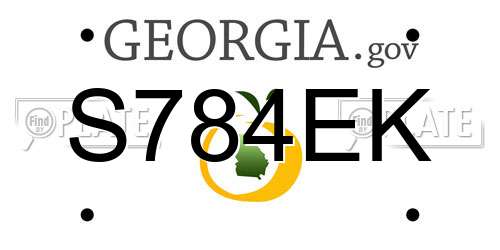 S784EK Georgia License Plate