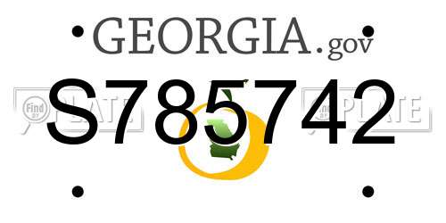 S785742 Georgia License Plate