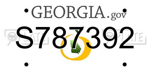 S787392 Georgia License Plate