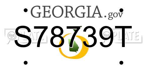 S78739T Georgia License Plate