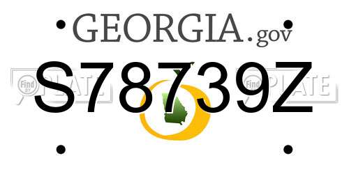 S78739Z Georgia License Plate