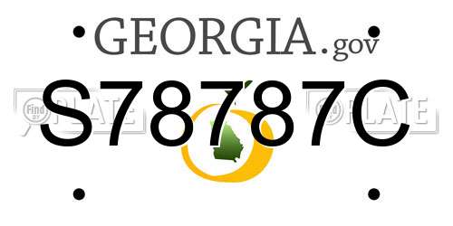 S78787C Georgia License Plate