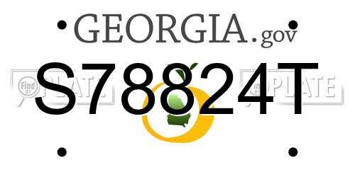 S78824T Georgia License Plate