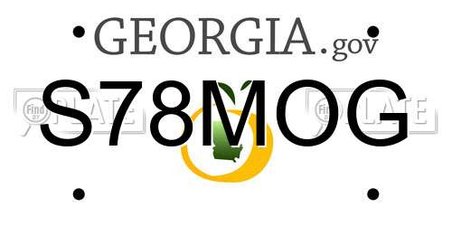 S78MOG Georgia License Plate