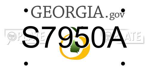 S7950A Georgia License Plate